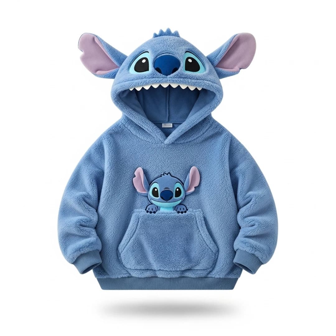 Moletom 3D Stitch Capuz Orelhinhas